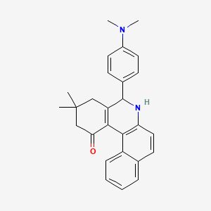 molecular formula C27H28N2O B3997268 5-[4-(dimethylamino)phenyl]-3,3-dimethyl-3,4,5,6-tetrahydrobenzo[a]phenanthridin-1(2H)-one 