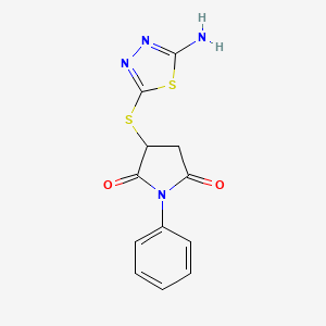 3-[(5-Amino-1,3,4-thiadiazol-2-yl)sulfanyl]-1-phenylpyrrolidine-2,5-dione