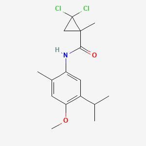 2,2-dichloro-N-(4-methoxy-2-methyl-5-propan-2-ylphenyl)-1-methylcyclopropane-1-carboxamide