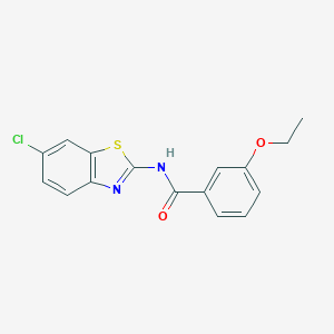 molecular formula C16H13ClN2O2S B399730 N-(6-chloro-1,3-benzothiazol-2-yl)-3-ethoxybenzamide 