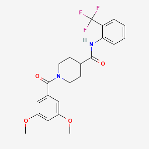 1-[(3,5-dimethoxyphenyl)carbonyl]-N-[2-(trifluoromethyl)phenyl]piperidine-4-carboxamide