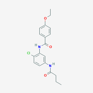 molecular formula C19H21ClN2O3 B399732 N-[5-(butanoylamino)-2-chlorophenyl]-4-ethoxybenzamide 