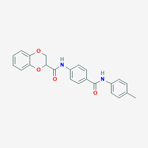 N-[4-[(4-methylphenyl)carbamoyl]phenyl]-2,3-dihydro-1,4-benzodioxine-3-carboxamide