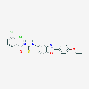 molecular formula C23H17Cl2N3O3S B399733 2,3-dichloro-N-{[2-(4-ethoxyphenyl)-1,3-benzoxazol-5-yl]carbamothioyl}benzamide 