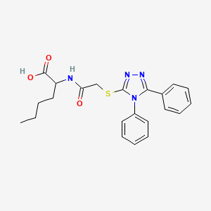 N-{[(4,5-diphenyl-4H-1,2,4-triazol-3-yl)thio]acetyl}norleucine