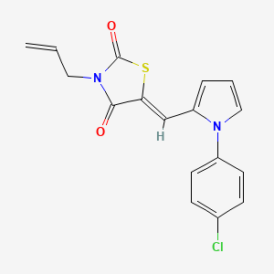 (5Z)-5-{[1-(4-chlorophenyl)-1H-pyrrol-2-yl]methylidene}-3-(prop-2-en-1-yl)-1,3-thiazolidine-2,4-dione