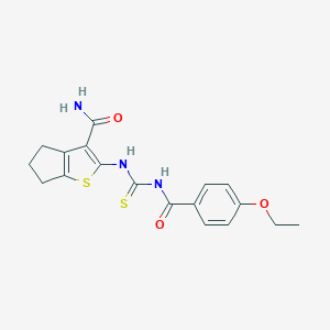 2-({[(4-ethoxybenzoyl)amino]carbothioyl}amino)-5,6-dihydro-4H-cyclopenta[b]thiophene-3-carboxamide