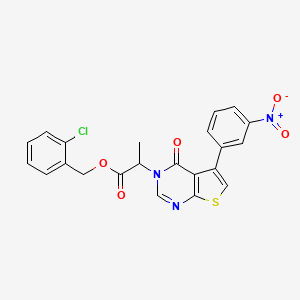 (2-Chlorophenyl)methyl 2-[5-(3-nitrophenyl)-4-oxothieno[2,3-d]pyrimidin-3-yl]propanoate