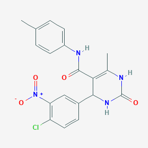 4-(4-chloro-3-nitrophenyl)-6-methyl-N-(4-methylphenyl)-2-oxo-1,2,3,4-tetrahydro-5-pyrimidinecarboxamide