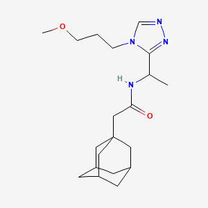 molecular formula C20H32N4O2 B3997438 2-(1-adamantyl)-N-{1-[4-(3-methoxypropyl)-4H-1,2,4-triazol-3-yl]ethyl}acetamide 