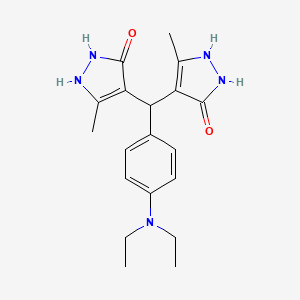 molecular formula C19H25N5O2 B3997449 4,4'-{[4-(diethylamino)phenyl]methylene}bis(3-methyl-1H-pyrazol-5-ol) 