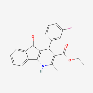 molecular formula C22H18FNO3 B3997450 ethyl 4-(3-fluorophenyl)-2-methyl-5-oxo-4,5-dihydro-1H-indeno[1,2-b]pyridine-3-carboxylate 