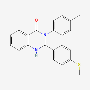 molecular formula C22H20N2OS B3997468 3-(4-METHYLPHENYL)-2-[4-(METHYLSULFANYL)PHENYL]-1,2,3,4-TETRAHYDROQUINAZOLIN-4-ONE 