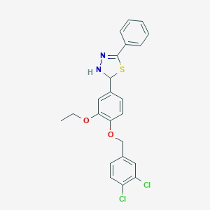 2-{4-[(3,4-Dichlorobenzyl)oxy]-3-ethoxyphenyl}-5-phenyl-2,3-dihydro-1,3,4-thiadiazole