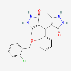 4,4'-({2-[(2-chlorobenzyl)oxy]phenyl}methylene)bis(3-methyl-1H-pyrazol-5-ol)