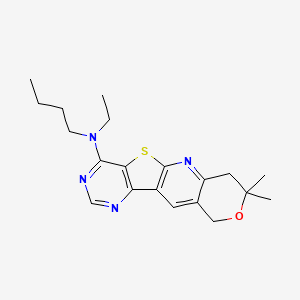 N-butyl-N-ethyl-5,5-dimethyl-6-oxa-17-thia-2,12,14-triazatetracyclo[8.7.0.03,8.011,16]heptadeca-1,3(8),9,11,13,15-hexaen-15-amine