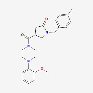 4-{[4-(2-methoxyphenyl)piperazin-1-yl]carbonyl}-1-(4-methylbenzyl)pyrrolidin-2-one