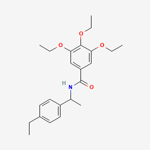 molecular formula C23H31NO4 B3997559 3,4,5-triethoxy-N-[1-(4-ethylphenyl)ethyl]benzamide 