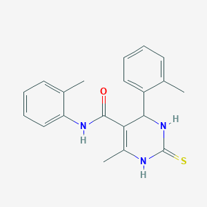 molecular formula C20H21N3OS B3997566 6-methyl-N,4-bis(2-methylphenyl)-2-sulfanylidene-3,4-dihydro-1H-pyrimidine-5-carboxamide 