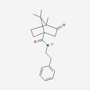 4,7,7-trimethyl-3-oxo-N-(2-phenylethyl)bicyclo[2.2.1]heptane-1-carboxamide