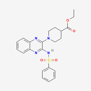 Ethyl 1-(3-benzenesulfonamidoquinoxalin-2-yl)piperidine-4-carboxylate