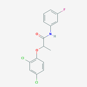 molecular formula C15H12Cl2FNO2 B399762 2-(2,4-dichlorophenoxy)-N-(3-fluorophenyl)propanamide 