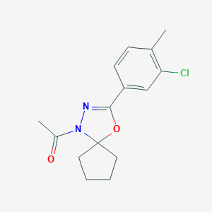 1-Acetyl-3-(3-chloro-4-methylphenyl)-4-oxa-1,2-diazaspiro[4.4]non-2-ene