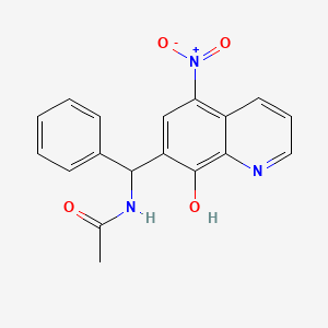 N-[(8-hydroxy-5-nitroquinolin-7-yl)-phenylmethyl]acetamide