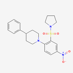 1-[4-nitro-2-(1-pyrrolidinylsulfonyl)phenyl]-4-phenylpiperidine