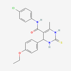 N-(4-chlorophenyl)-4-(4-ethoxyphenyl)-6-methyl-2-sulfanylidene-3,4-dihydro-1H-pyrimidine-5-carboxamide