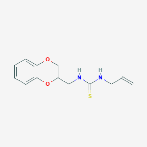 molecular formula C13H16N2O2S B3997698 N-allyl-N'-(2,3-dihydro-1,4-benzodioxin-2-ylmethyl)thiourea 