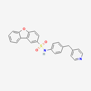 molecular formula C24H18N2O3S B3997715 N-[4-(4-pyridinylmethyl)phenyl]dibenzo[b,d]furan-2-sulfonamide 