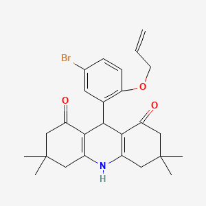 9-(5-Bromo-2-prop-2-enoxyphenyl)-3,3,6,6-tetramethyl-2,4,5,7,9,10-hexahydroacridine-1,8-dione