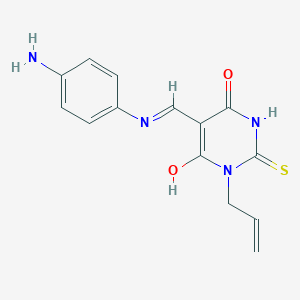 1-allyl-5-[(4-aminoanilino)methylene]-2-thioxodihydro-4,6(1H,5H)-pyrimidinedione