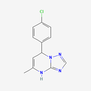 molecular formula C12H11ClN4 B3997731 7-(4-chlorophenyl)-5-methyl-4,7-dihydro[1,2,4]triazolo[1,5-a]pyrimidine 