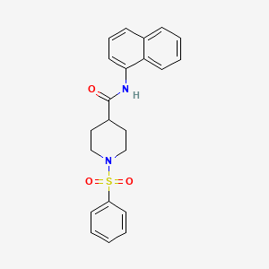 1-(benzenesulfonyl)-N-(naphthalen-1-yl)piperidine-4-carboxamide