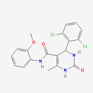 4-(2,6-dichlorophenyl)-N-(2-methoxyphenyl)-6-methyl-2-oxo-1,2,3,4-tetrahydro-5-pyrimidinecarboxamide