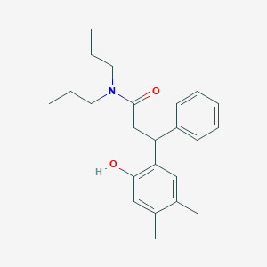 molecular formula C23H31NO2 B3997817 3-(2-hydroxy-4,5-dimethylphenyl)-3-phenyl-N,N-dipropylpropanamide 