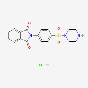 2-(4-Piperazin-1-ylsulfonylphenyl)isoindole-1,3-dione;hydrochloride