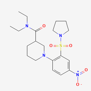 NN-Diethyl-1-[4-nitro-2-(pyrrolidine-1-sulfonyl)phenyl]piperidine-3-carboxamide