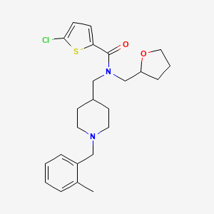 5-chloro-N-{[1-(2-methylbenzyl)-4-piperidinyl]methyl}-N-(tetrahydro-2-furanylmethyl)-2-thiophenecarboxamide