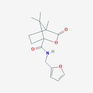 N-(furan-2-ylmethyl)-4,7,7-trimethyl-3-oxo-2-oxabicyclo[2.2.1]heptane-1-carboxamide