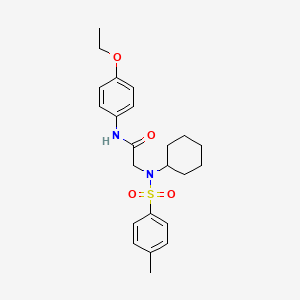 molecular formula C23H30N2O4S B3997900 N~2~-cyclohexyl-N-(4-ethoxyphenyl)-N~2~-[(4-methylphenyl)sulfonyl]glycinamide 