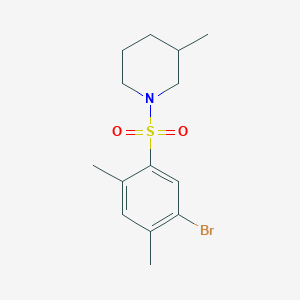 1-(5-Bromo-2,4-dimethylbenzenesulfonyl)-3-methylpiperidine