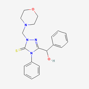 molecular formula C20H22N4O2S B3997916 5-[hydroxy(phenyl)methyl]-2-(4-morpholinylmethyl)-4-phenyl-2,4-dihydro-3H-1,2,4-triazole-3-thione 