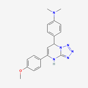 4-[5-(4-METHOXYPHENYL)-4H,7H-[1,2,3,4]TETRAZOLO[1,5-A]PYRIMIDIN-7-YL]-N,N-DIMETHYLANILINE