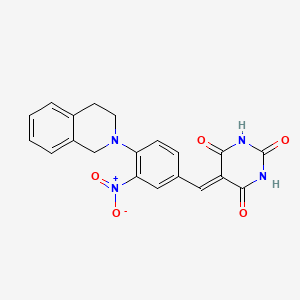 5-{[3-Nitro-4-(1,2,3,4-tetrahydroisoquinolin-2-YL)phenyl]methylidene}-1,3-diazinane-2,4,6-trione