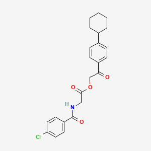 2-(4-cyclohexylphenyl)-2-oxoethyl N-(4-chlorobenzoyl)glycinate