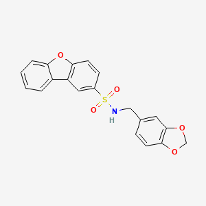 N-(1,3-benzodioxol-5-ylmethyl)dibenzo[b,d]furan-2-sulfonamide