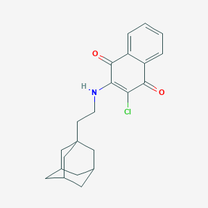 molecular formula C22H24ClNO2 B399796 2-{[2-(1-Adamantyl)ethyl]amino}-3-chloronaphthoquinone 